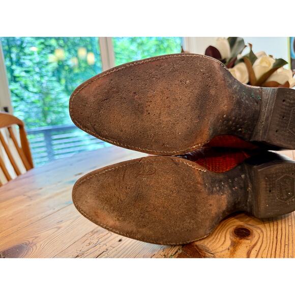 Vtg Tony Lama Exotic Python Black Label 8113 Western Cowboy Boots Men's US 12B - Picture 15 of 15